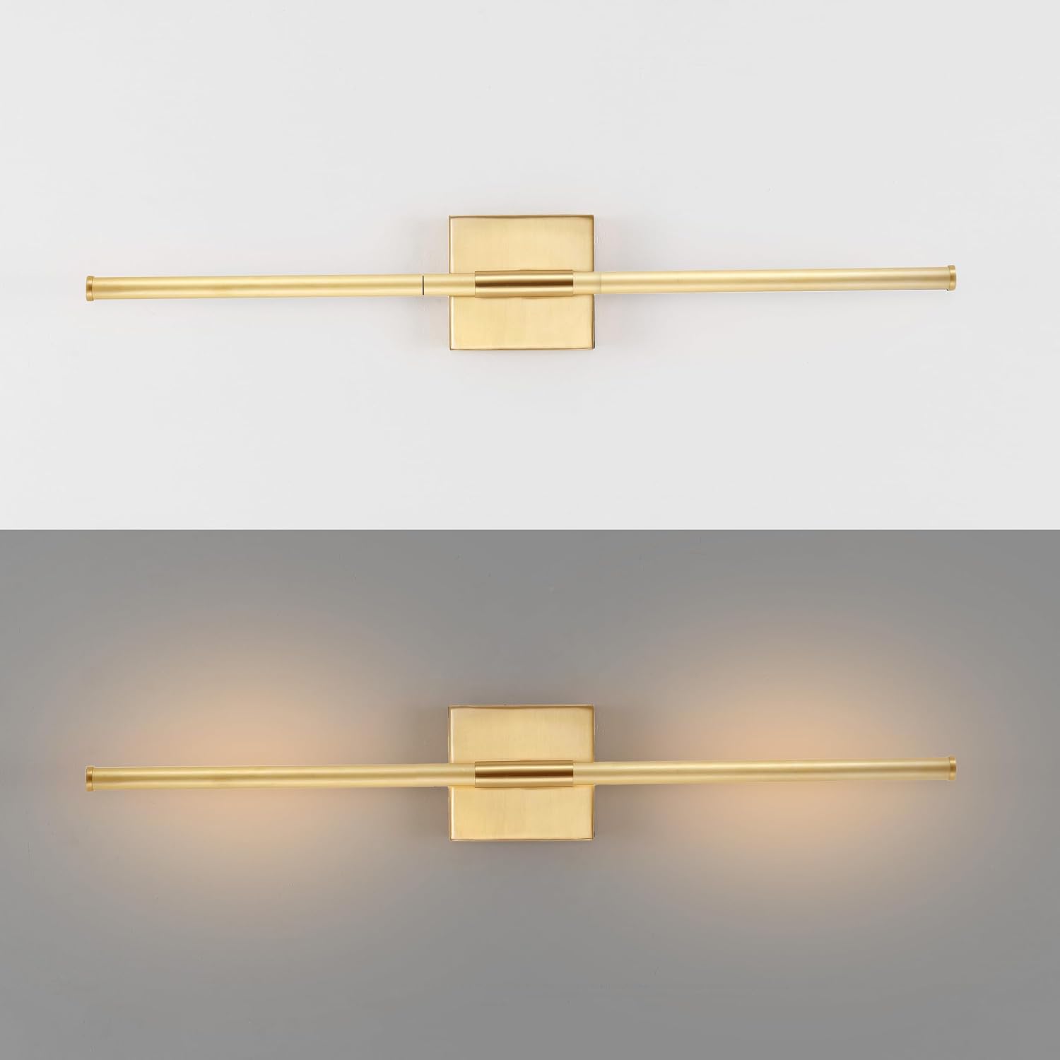 28" LED Brass Gold Wall Sconce