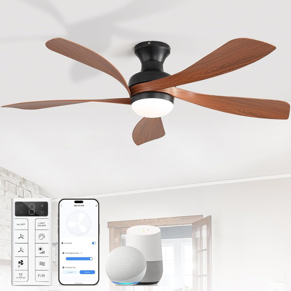 52" Smart Ceiling Fan with Light & Remote