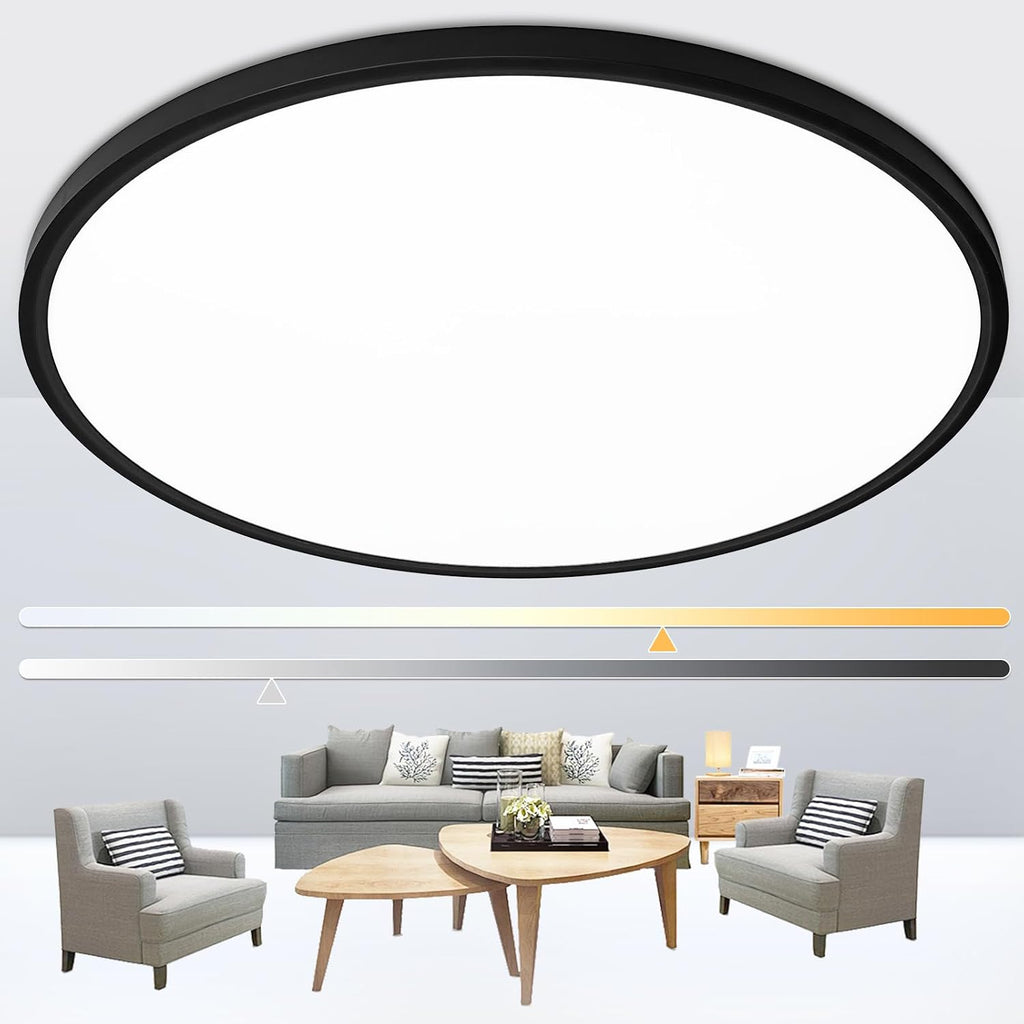 24" Dimmable Flush Mount Ceiling Light With Remote