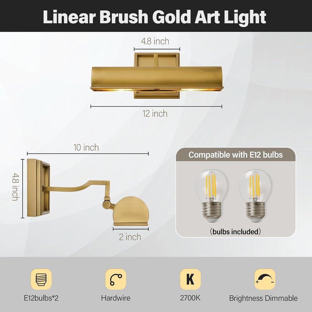 Linear Brass Art Picture Light