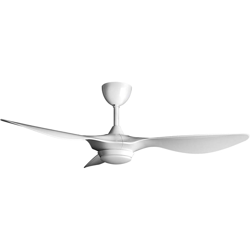 52" White 3-Blade Smart Ceiling Fan with Light
