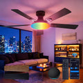 52" Black RGB Smart Ceiling Fan with Light