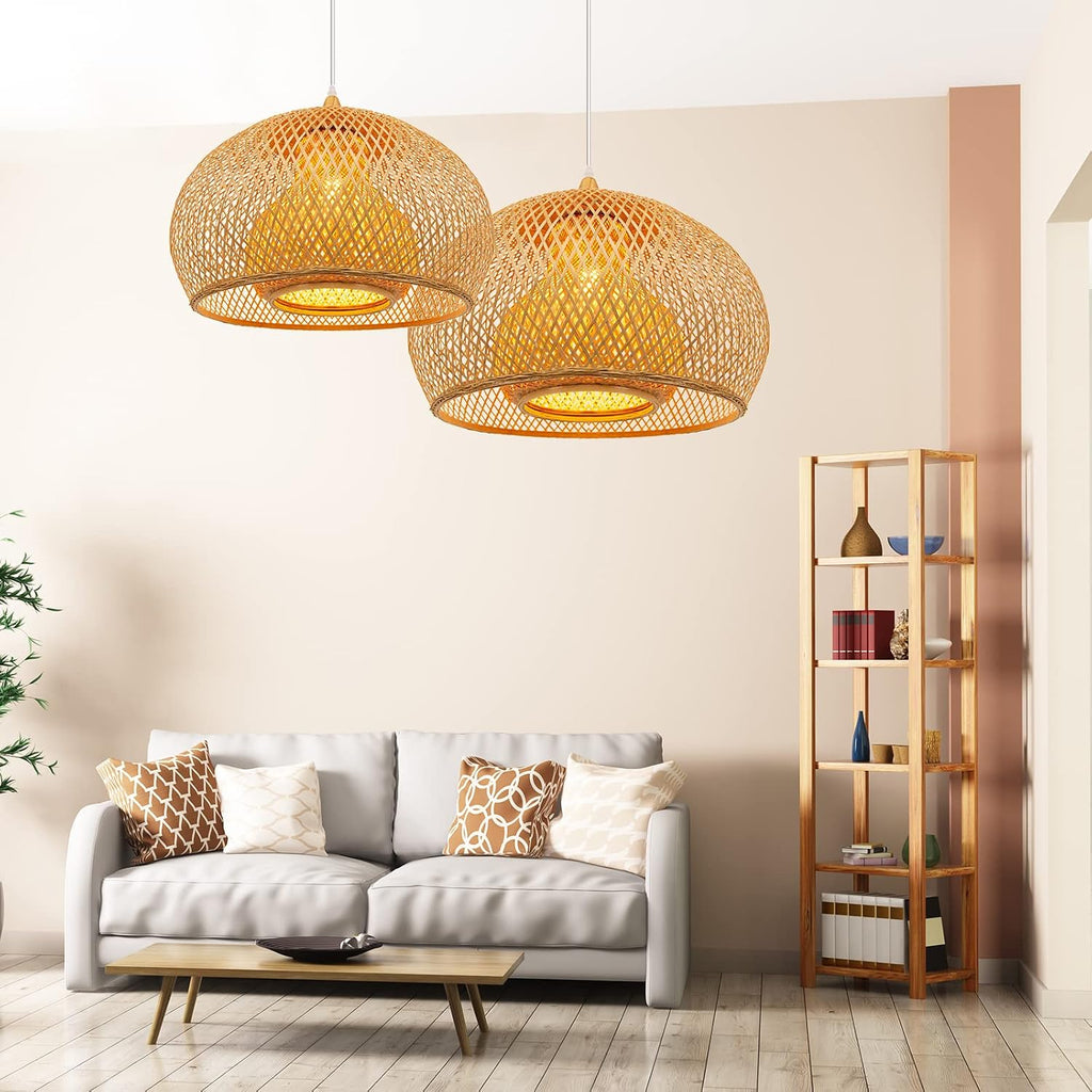 Bamboo Woven Pendant Light
