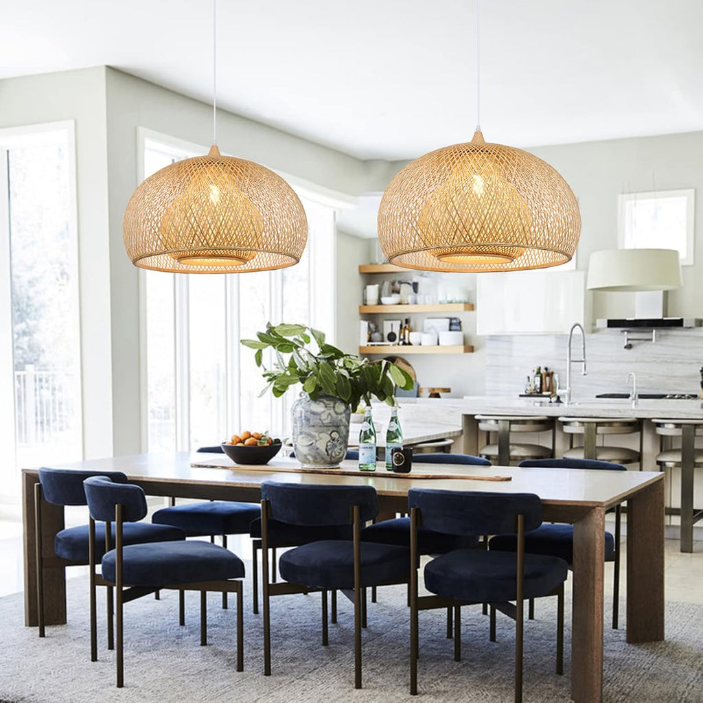 Bamboo Woven Pendant Light