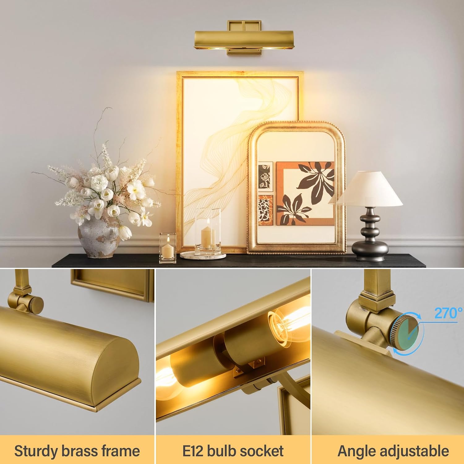 Linear Brass Art Picture Light