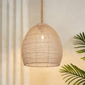 13.7" Boho Rattan Pendant Light