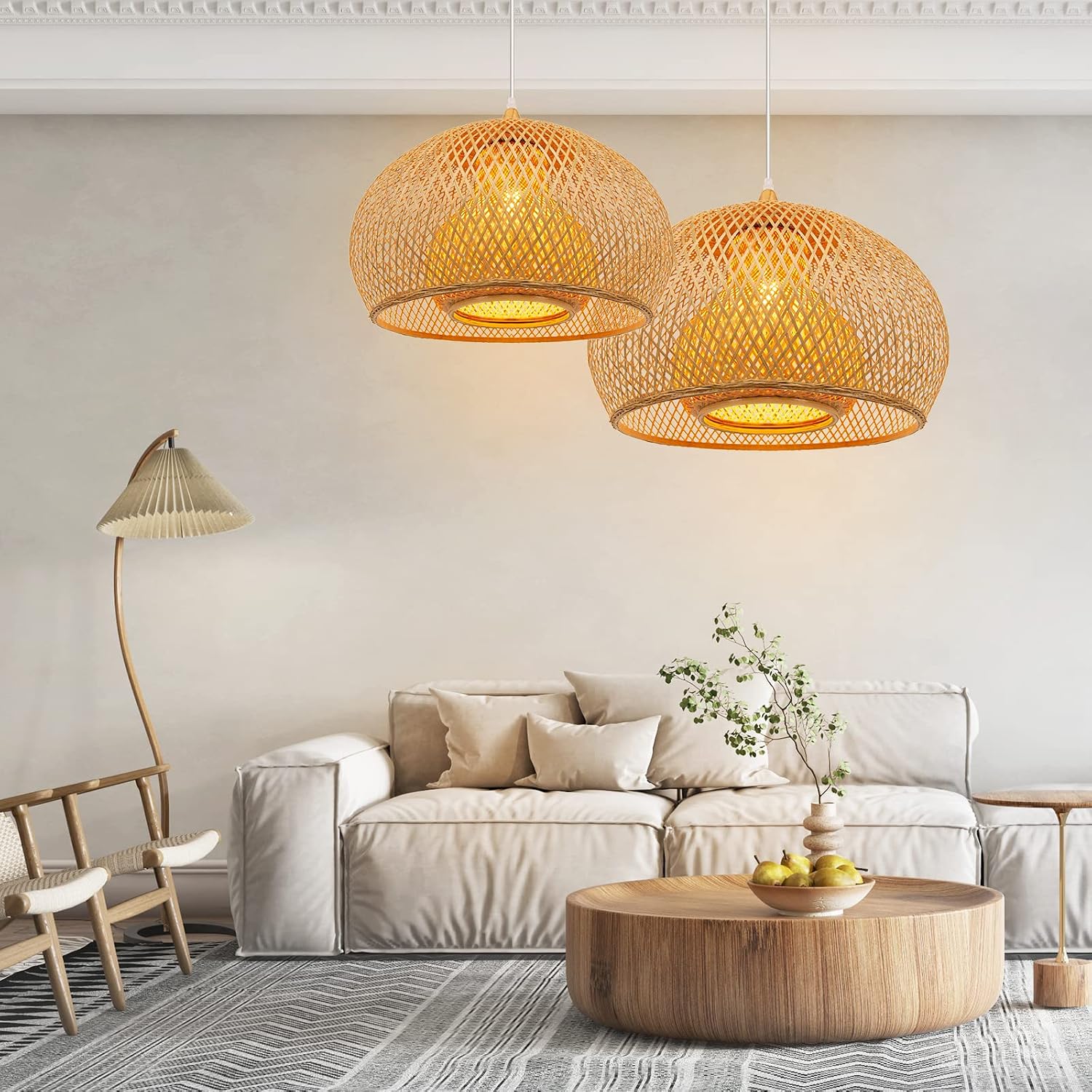 Bamboo Woven Pendant Light