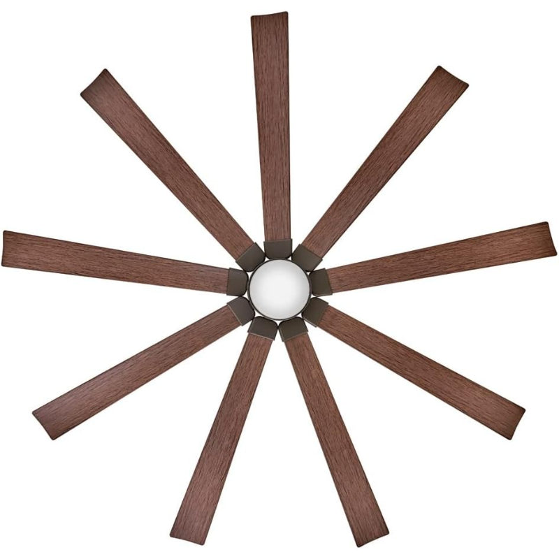 80" Smart LED Ceiling Fan, Matte Bronze/Walnut