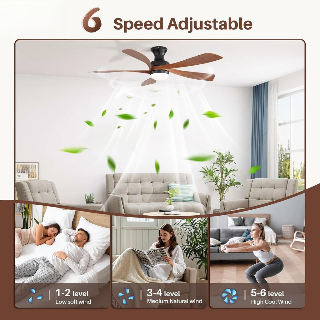 52" Smart Ceiling Fan with Light & Remote