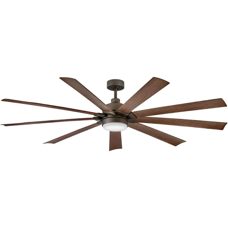 80" Smart LED Ceiling Fan, Matte Bronze/Walnut
