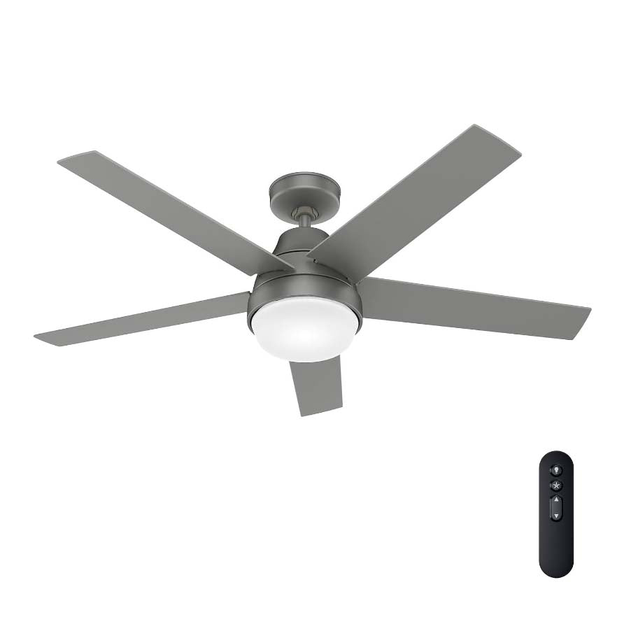 52" Matte Silver Smart Ceiling Fan