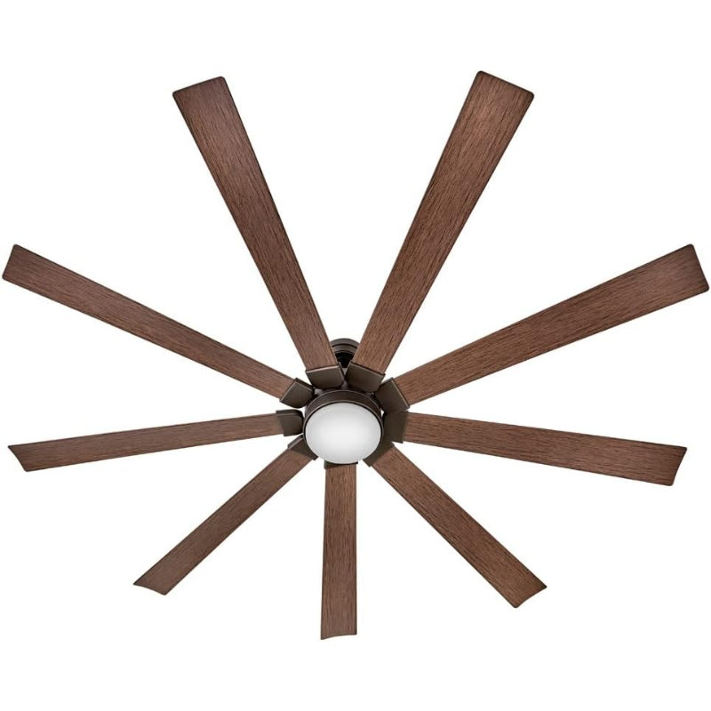 80" Smart LED Ceiling Fan, Matte Bronze/Walnut